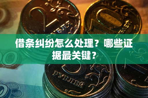 武汉借条纠纷怎么处理？哪些证据最关键？