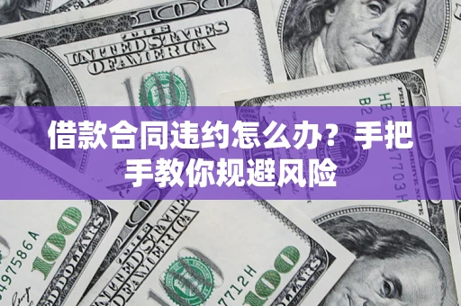 武汉借款合同违约怎么办？手把手教你规避风险