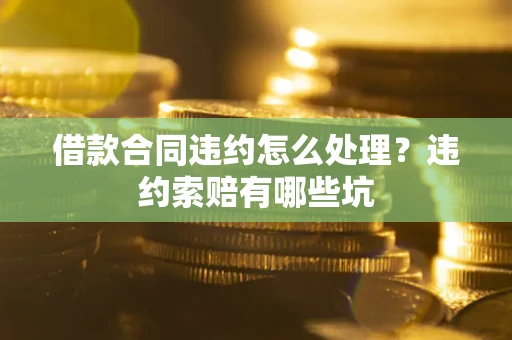 武汉借款合同违约怎么处理？违约索赔有哪些坑