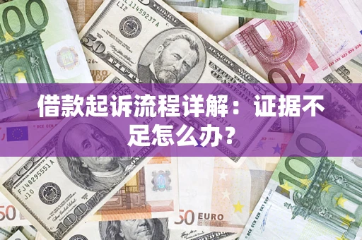 武汉借款起诉流程详解：证据不足怎么办？