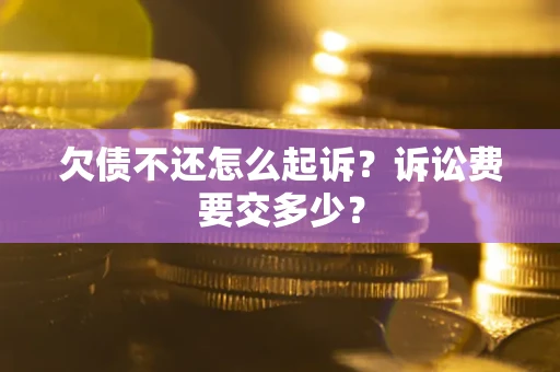 武汉欠债不还怎么起诉？诉讼费要交多少？