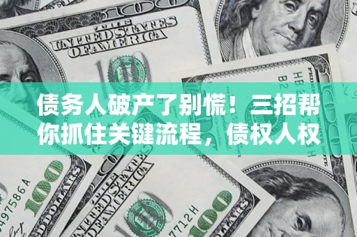 武汉债务人破产了别慌！三招帮你抓住关键流程，债权人权益不再缩水