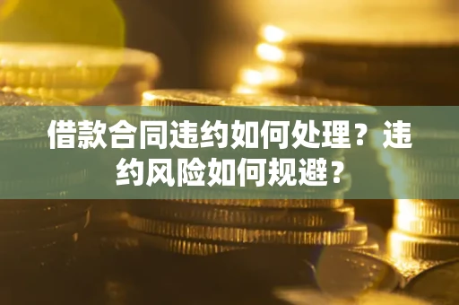 武汉借款合同违约如何处理？违约风险如何规避？