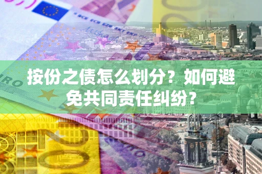 武汉按份之债怎么划分？如何避免共同责任纠纷？