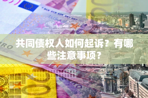 武汉共同债权人如何起诉？有哪些注意事项？